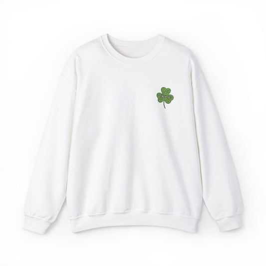 Embroidered Pinch Me Shamrock Unisex Heavy Blend™ Crewneck Sweatshirt