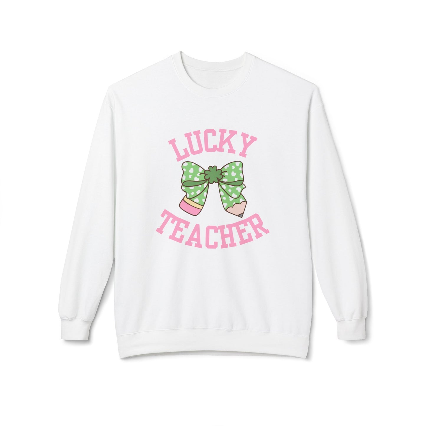 Lucky Teacher Unisex Midweight Softstyle Fleece Crewneck Sweatshirt