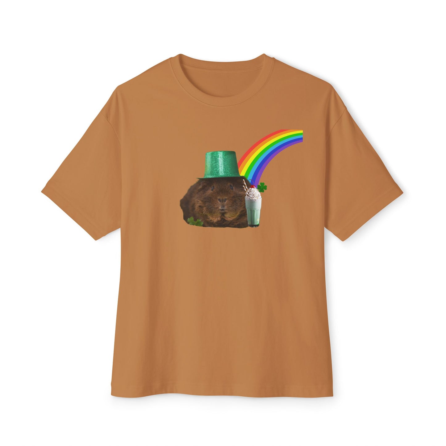 Leprechaun Guinea Pig Unisex Oversized Boxy Tee