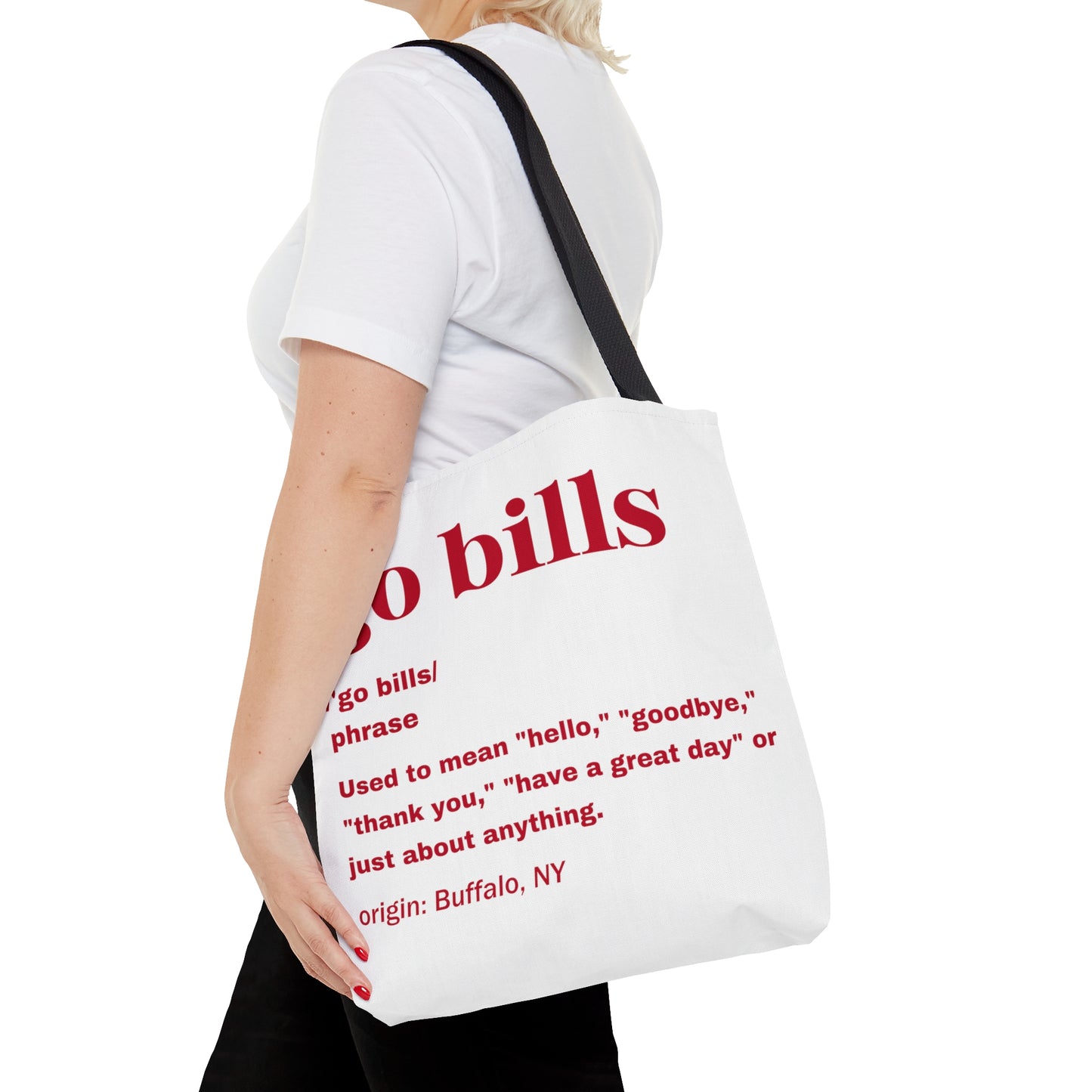 Go Bills Definition Red Tote Bag (AOP)