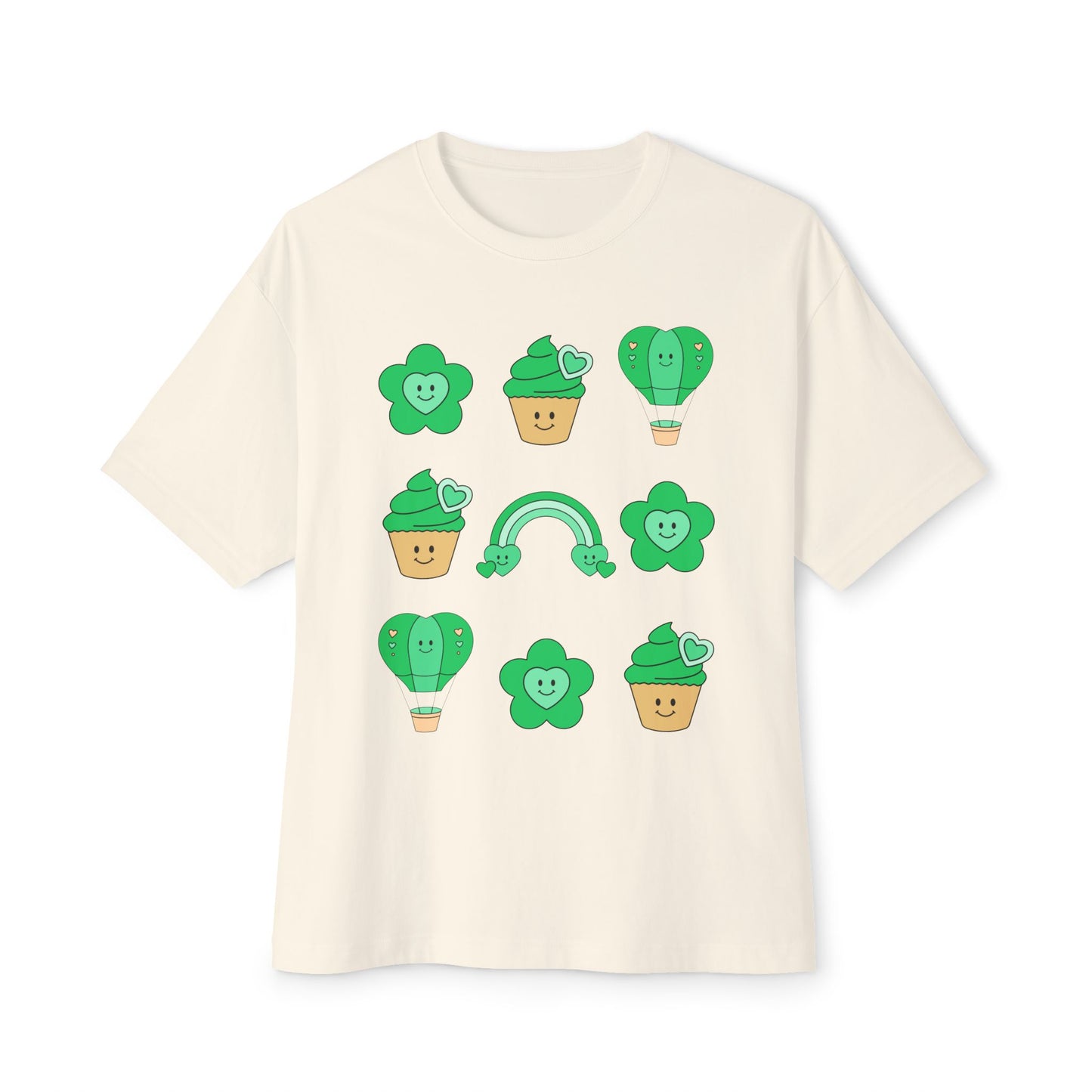 Cutesy St. Patrick Coquette Unisex Oversized Boxy Tee