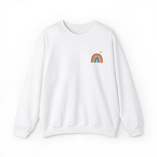 Embroidered Rainbow Unisex Heavy Blend™ Crewneck Sweatshirt