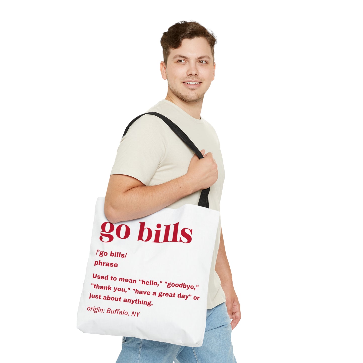 Go Bills Definition Red Tote Bag (AOP)