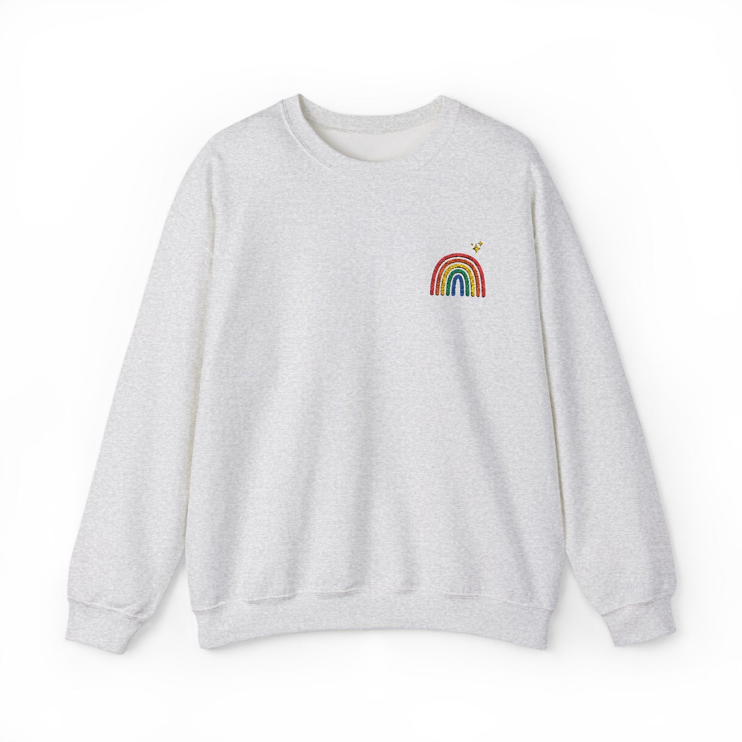 Embroidered Rainbow Unisex Heavy Blend™ Crewneck Sweatshirt