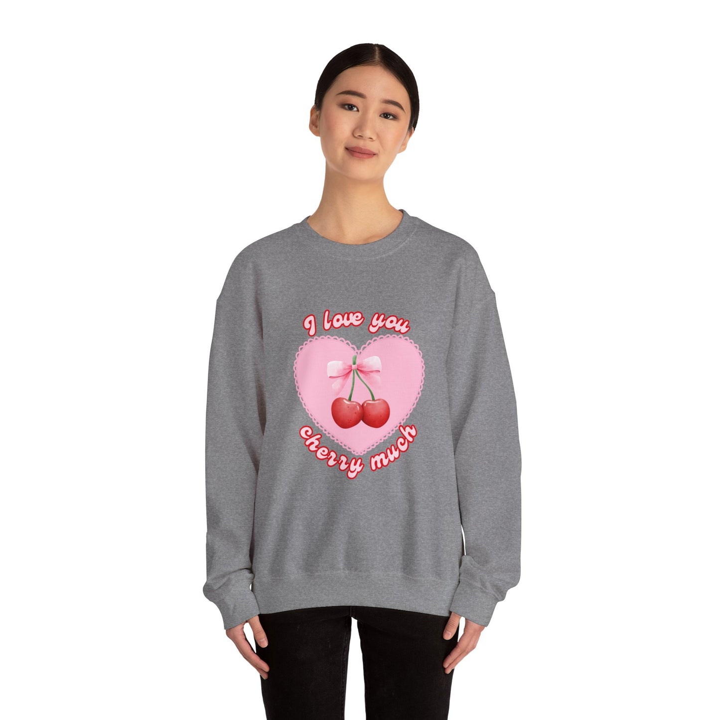 I Love You Cherry Much Unisex Heavy Blend™ Crewneck Sweatshirt