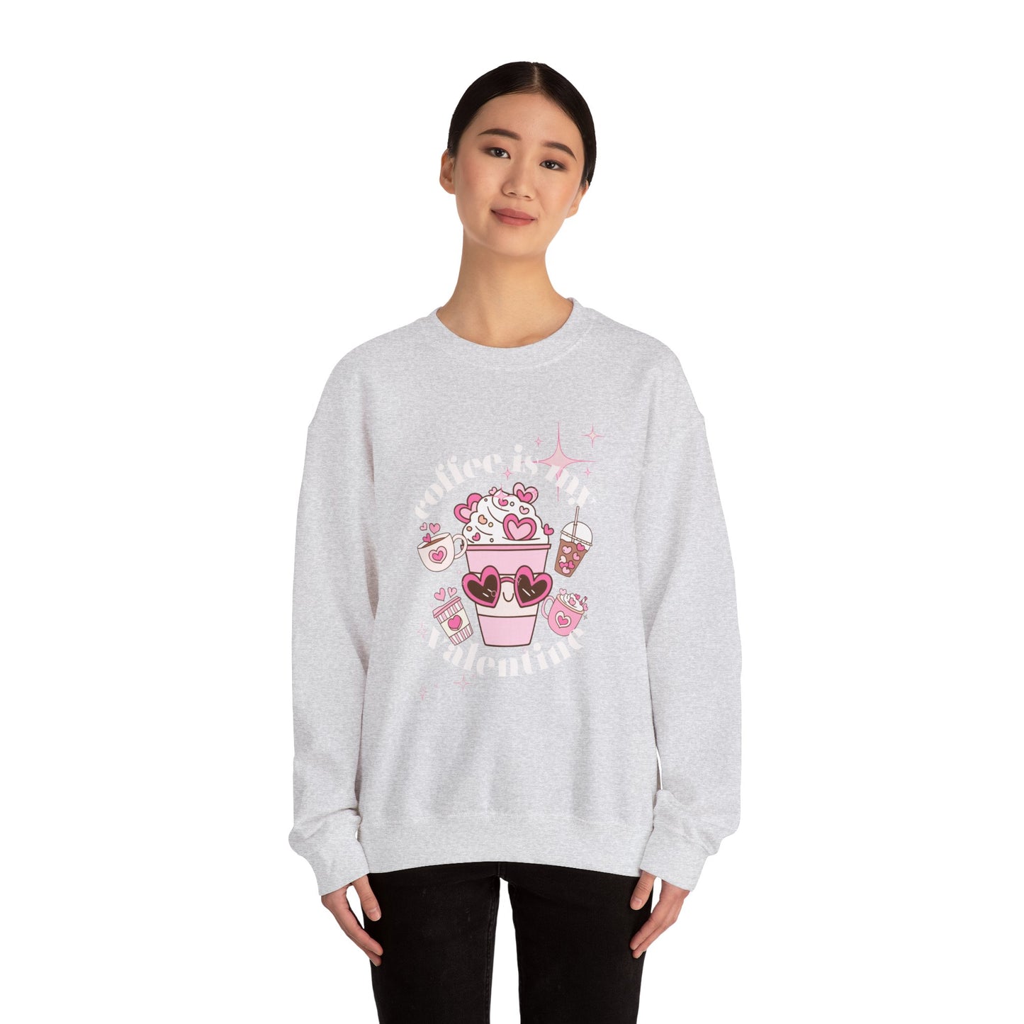 Coffee Is My Valentine Unisex Heavy Blend™ Crewneck Sweatshirt