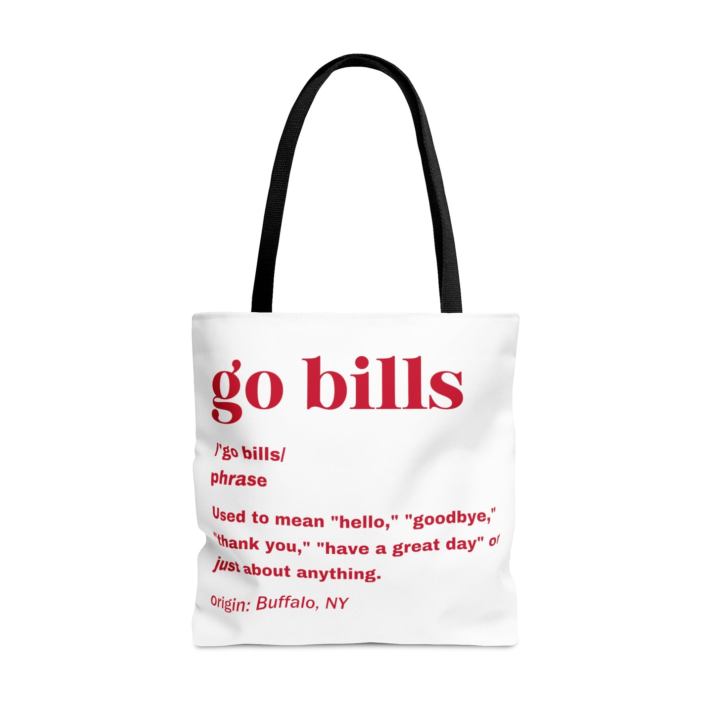 Go Bills Definition Red Tote Bag (AOP)