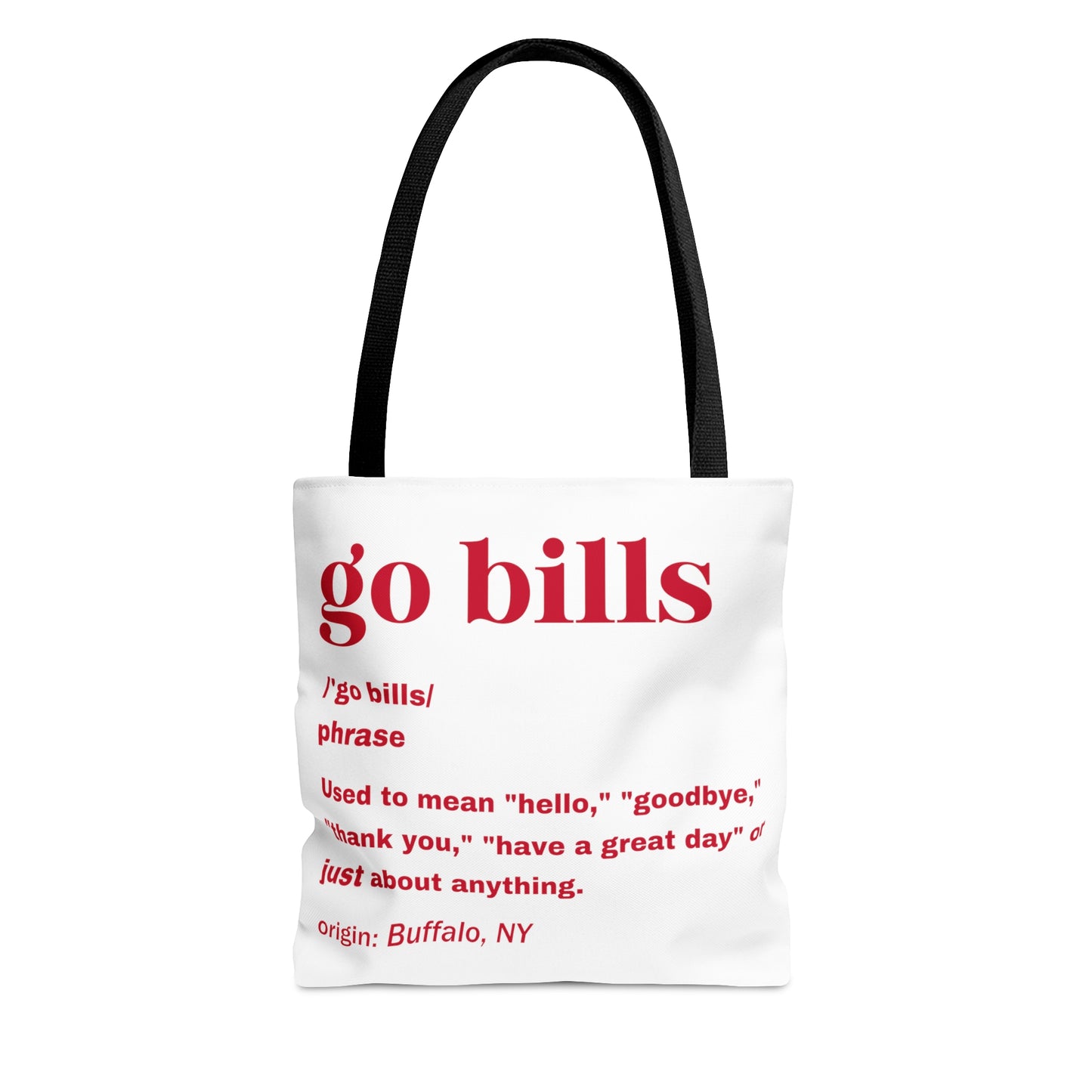 Go Bills Definition Red Tote Bag (AOP)