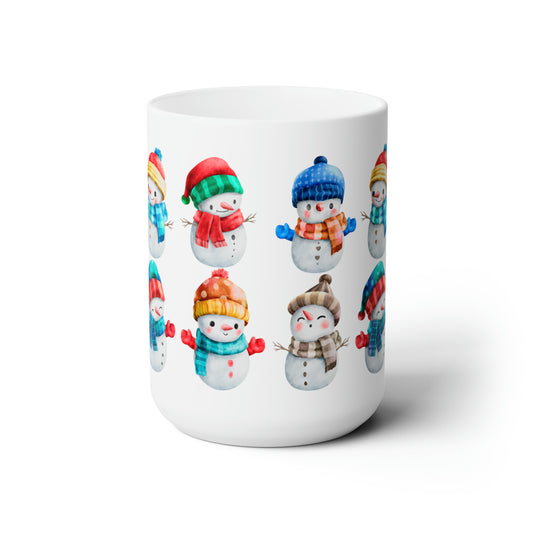 Snowmen Ceramic Mug 15oz