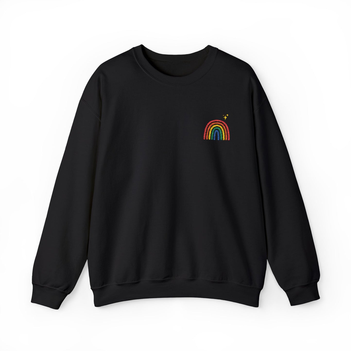 Embroidered Rainbow Unisex Heavy Blend™ Crewneck Sweatshirt