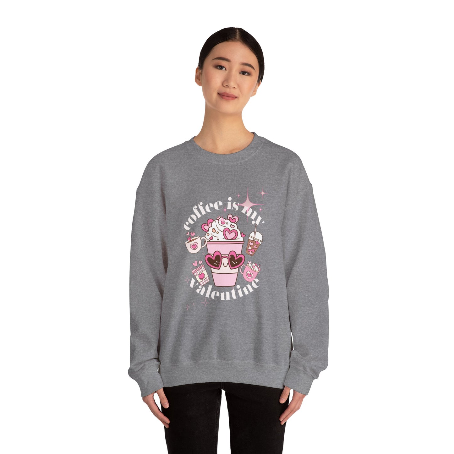 Coffee Is My Valentine Unisex Heavy Blend™ Crewneck Sweatshirt