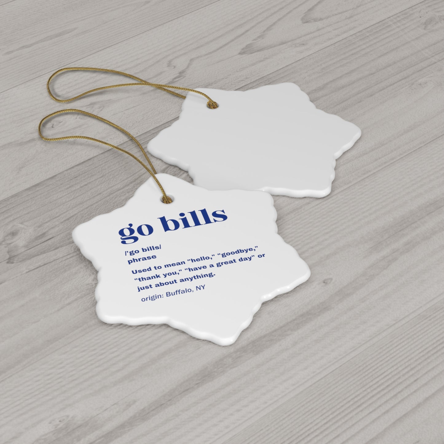 Go Bills Definition Blue Ceramic Ornament