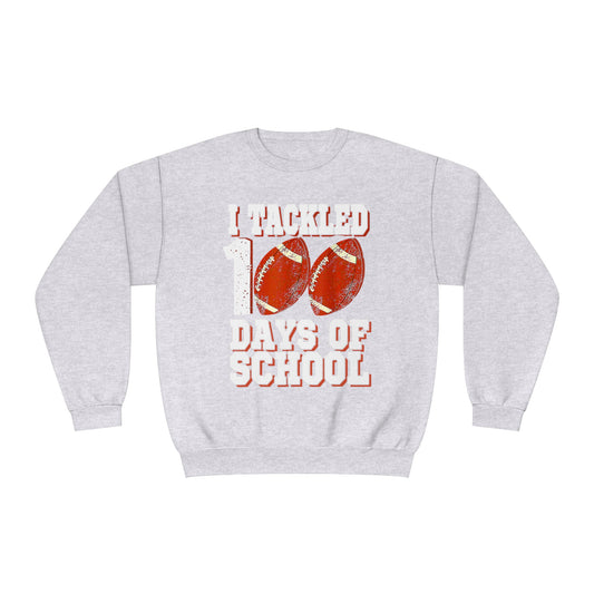 I Tackled 100 Days of School Unisex NuBlend® Crewneck Sweatshirt