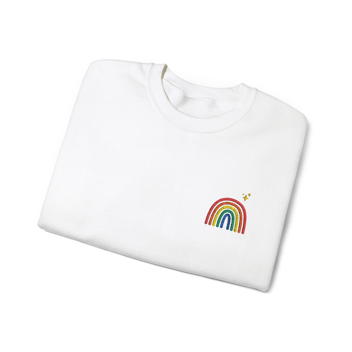 Embroidered Rainbow Unisex Heavy Blend™ Crewneck Sweatshirt