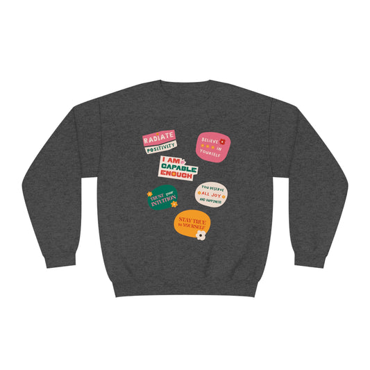 Positive Affirmations Collage Unisex NuBlend® Crewneck Sweatshirt