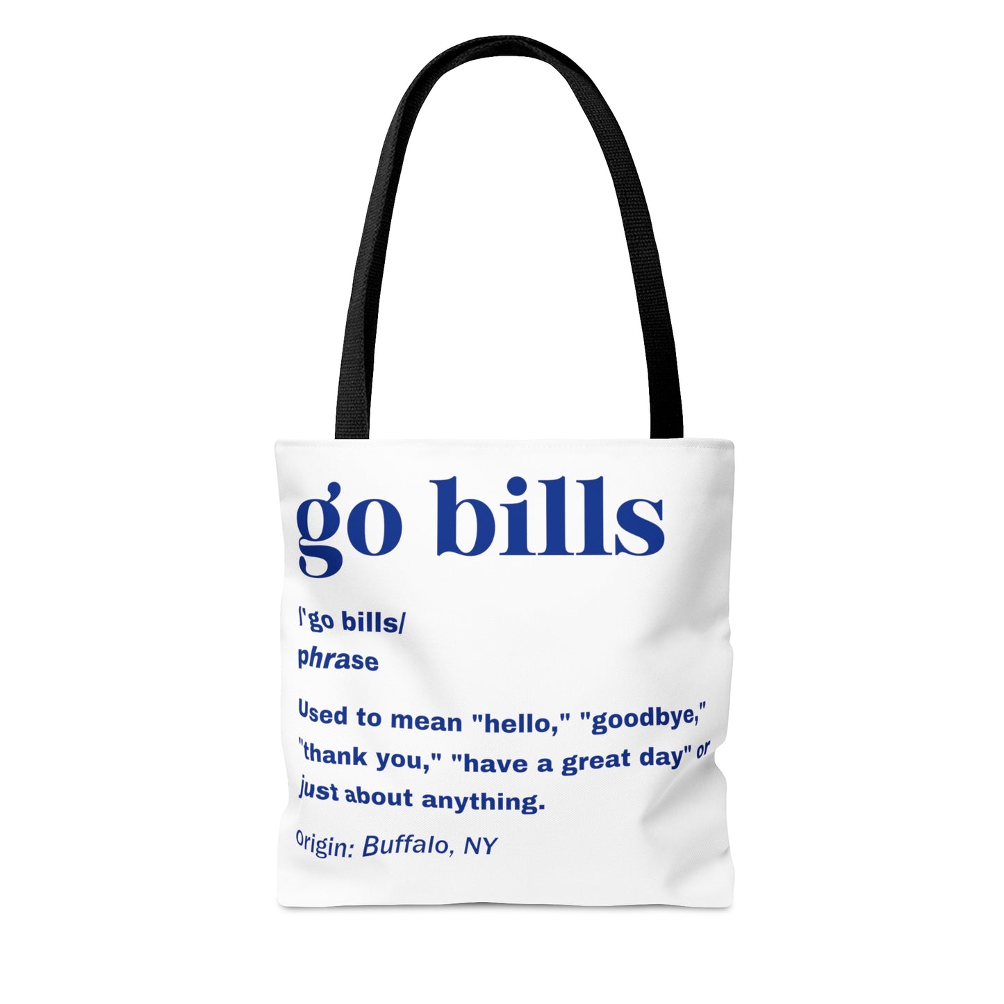 Go Bills Definition Blue Tote Bag (AOP)