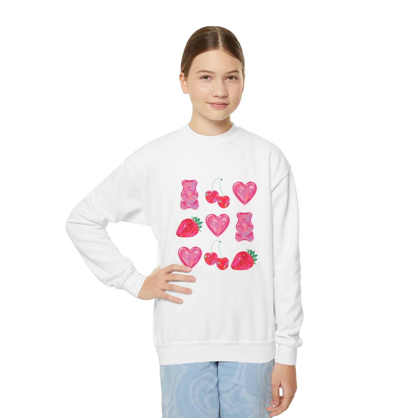 Valentine Coquette Youth Crewneck Sweatshirt