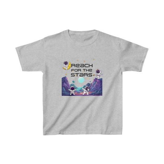Reach for the Stars Black Font Kids Heavy Cotton™ Tee