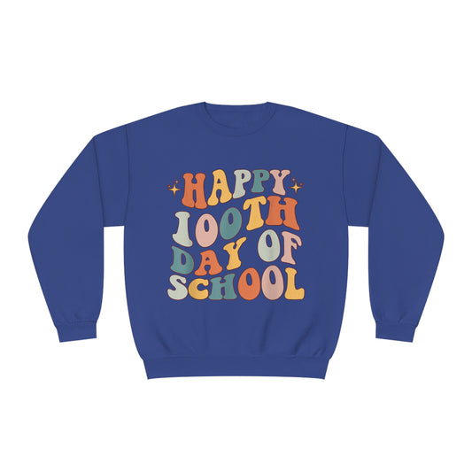 Happy 100th Day of School Unisex NuBlend® Crewneck Sweatshirt