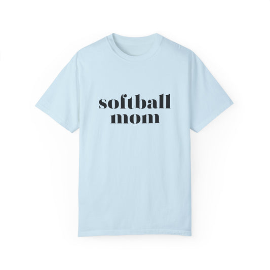 Softball Mom Unisex Garment-Dyed T-shirt
