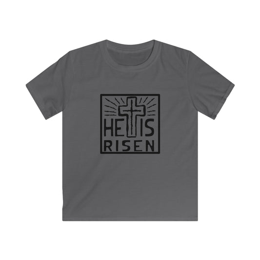 He Is Risen Kids Softstyle Tee