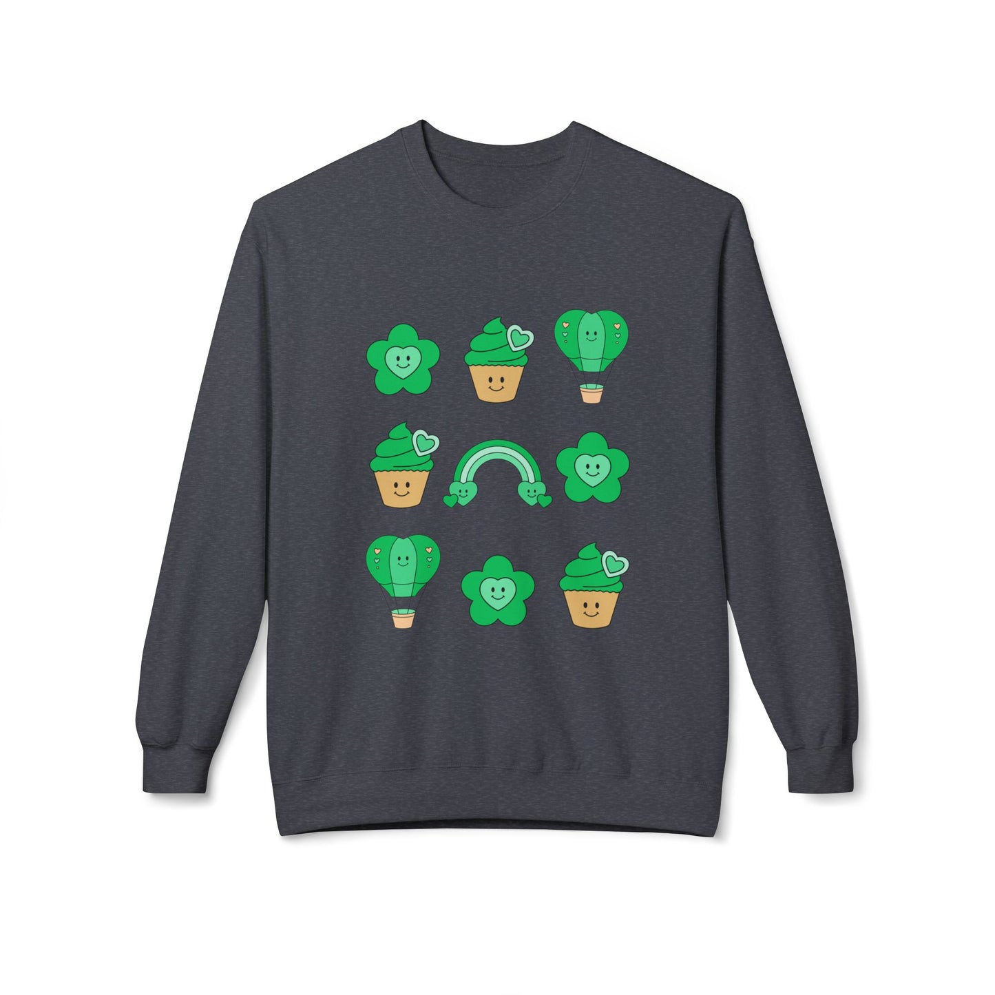 Cutesy St. Patrick Coquette Unisex Midweight Softstyle Fleece Crewneck Sweatshirt