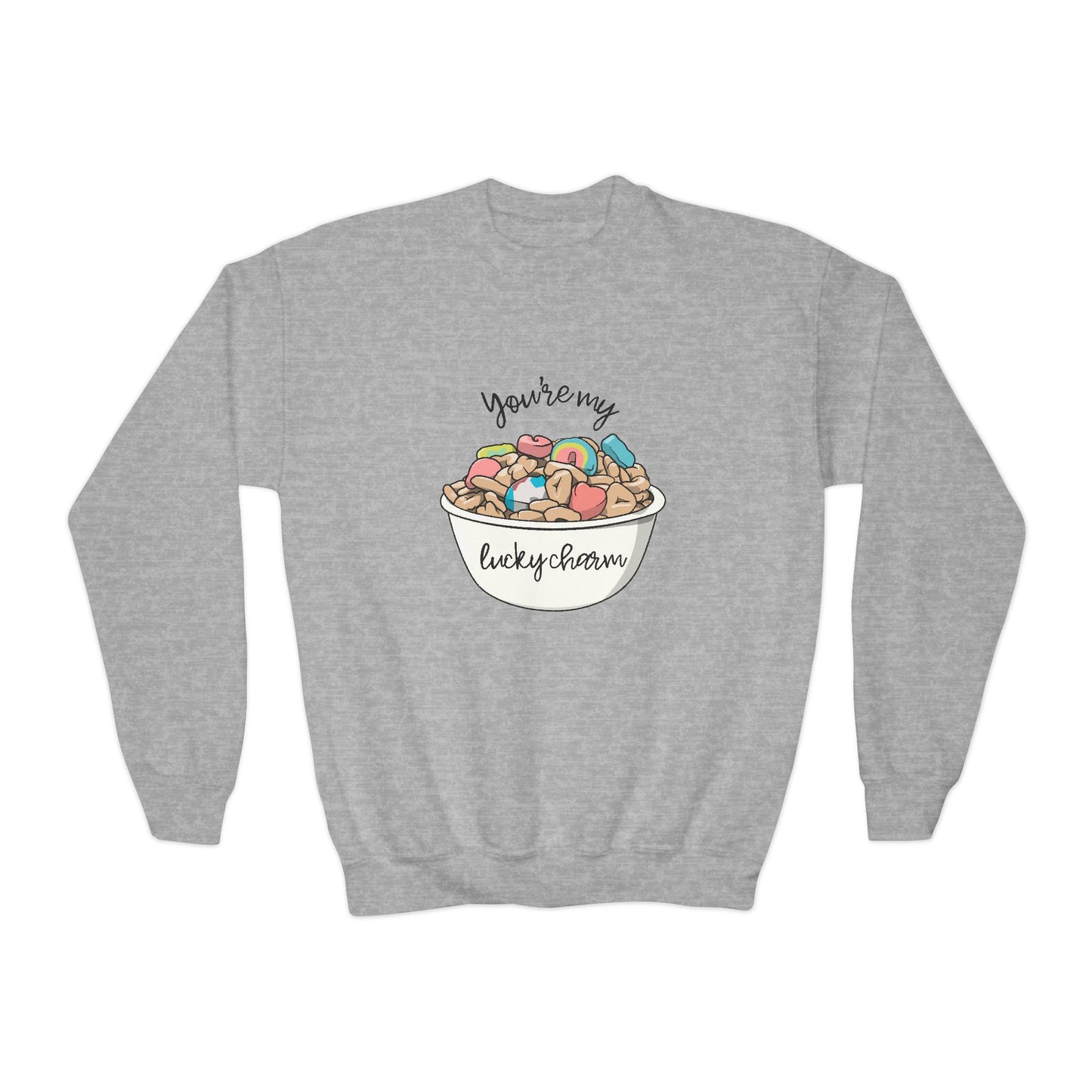 Cursive You're My Lucky Charm Youth Crewneck Sweatshirt