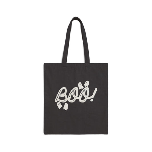 Trick or Treat Bag Boo! Cotton Canvas Tote Bag