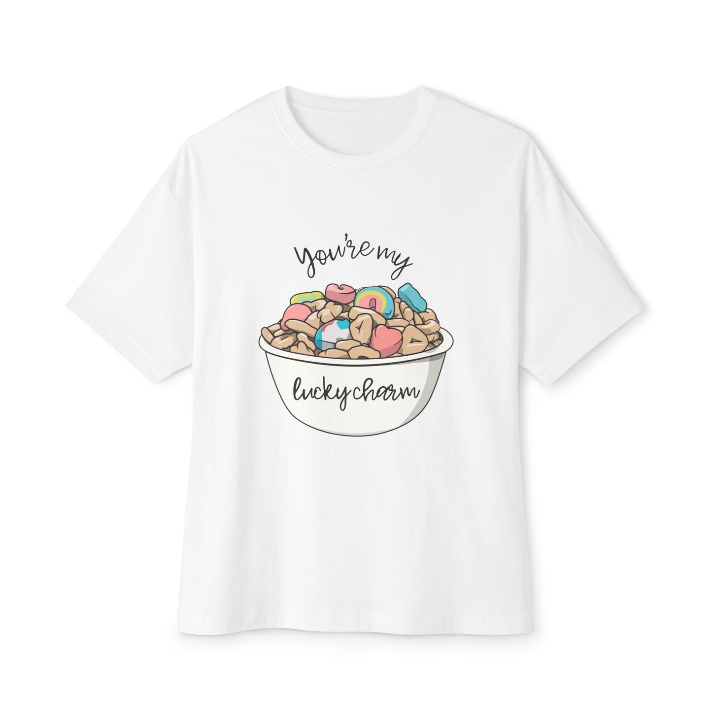 Cursive You're My Lucky Charm Unisex Oversized Boxy Tee