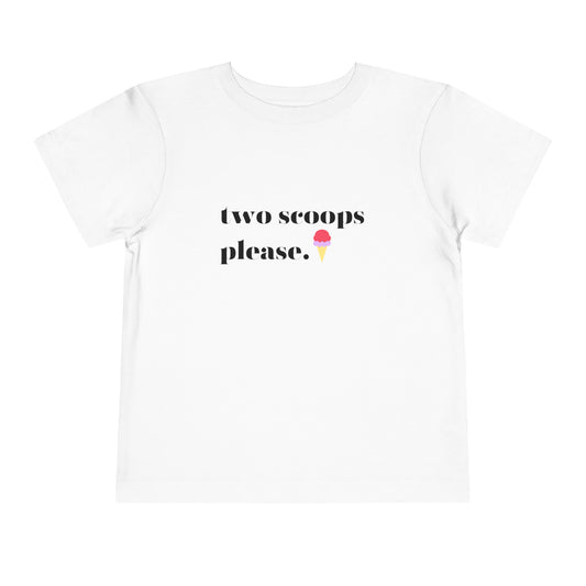 Two Scoops Please Pink Toddler Short Sleeve Tee