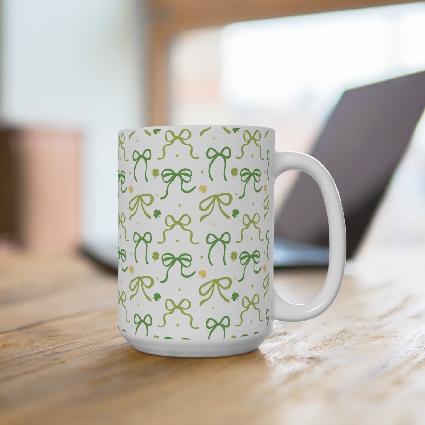 Green Bows Mug 15oz