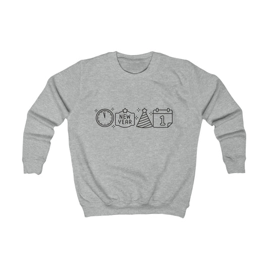 Simple New Years Symbols Kids Sweatshirt