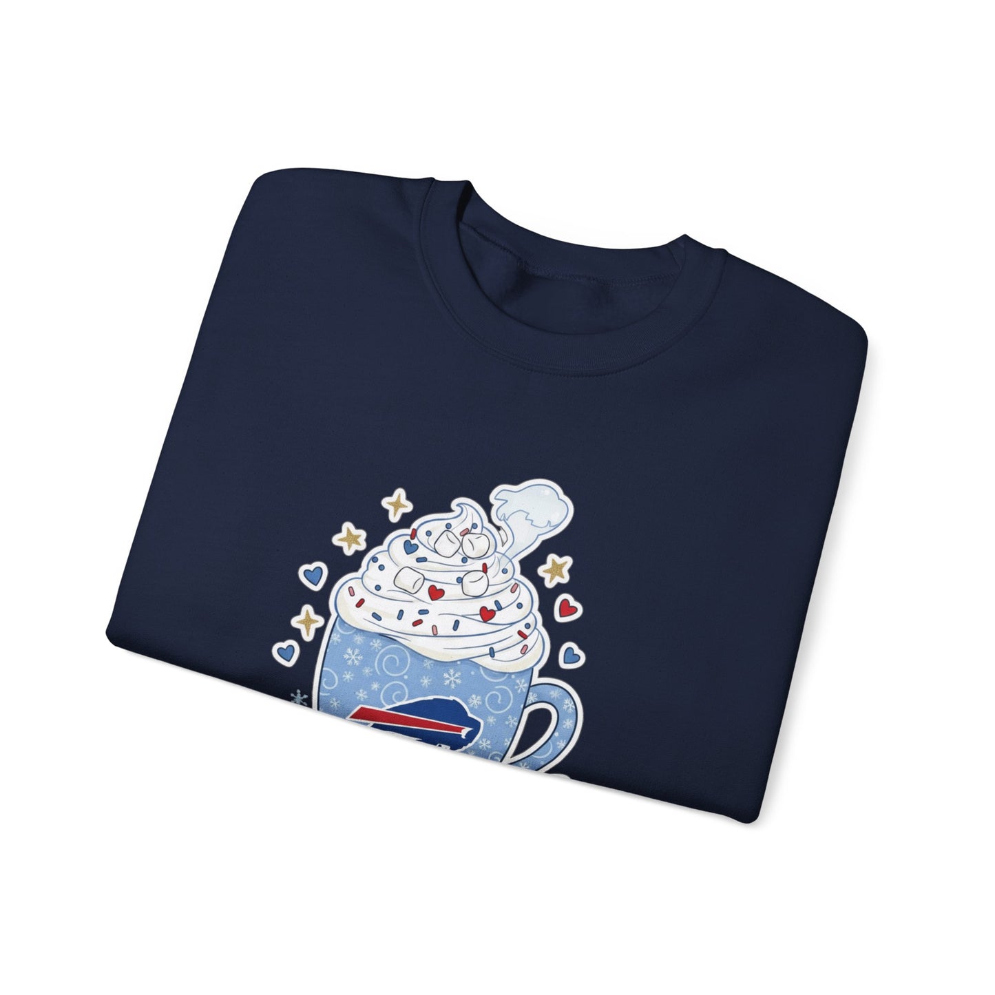 Cocoa and Kickoff Crewneck Sweatshirt — Hot Cocoa Football Fan Pullover