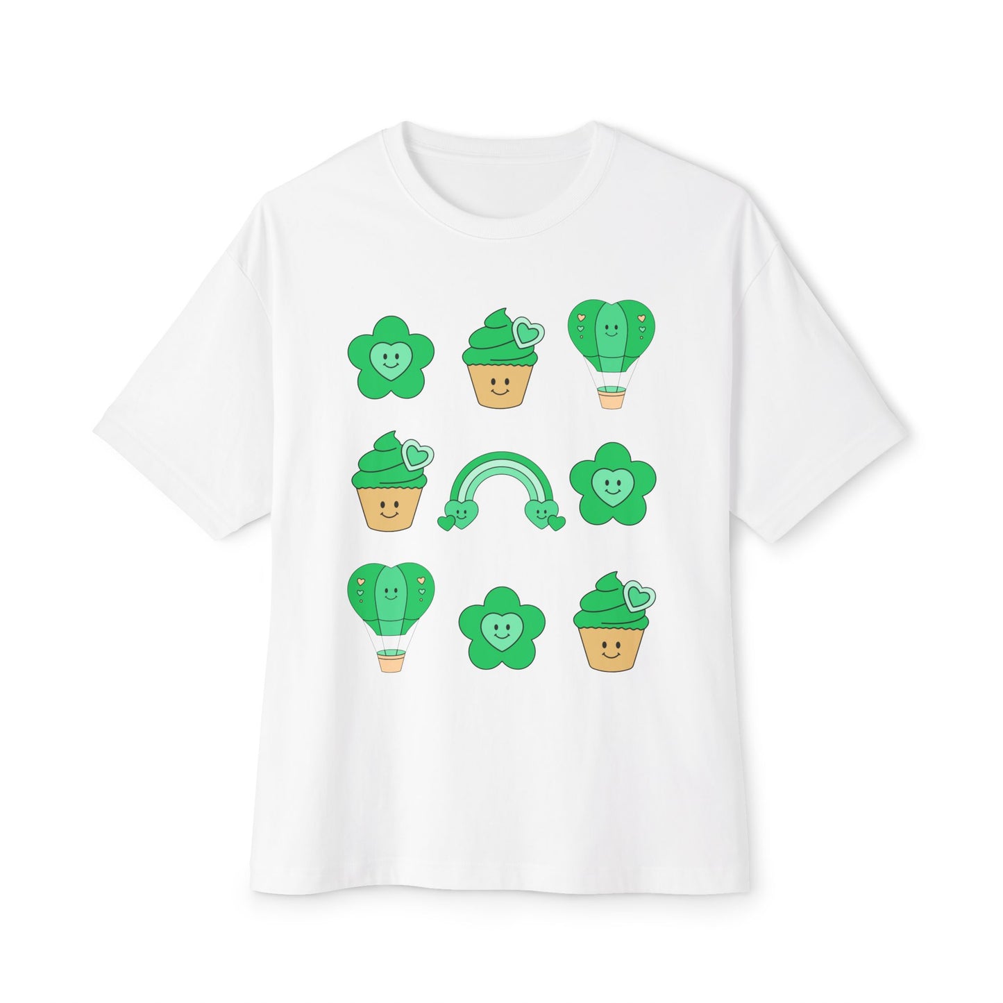 Cutesy St. Patrick Coquette Unisex Oversized Boxy Tee