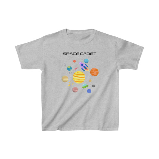 Space Cadet Black Font Kids Heavy Cotton™ Tee