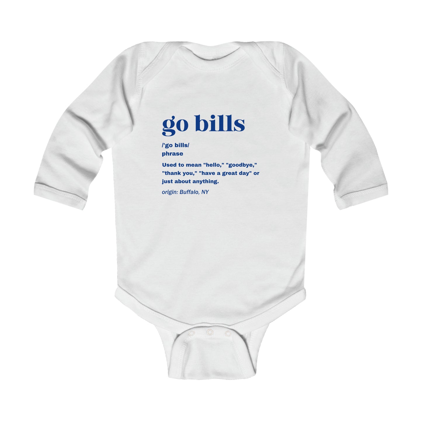 Go Bills Definition Infant Long Sleeve Bodysuit