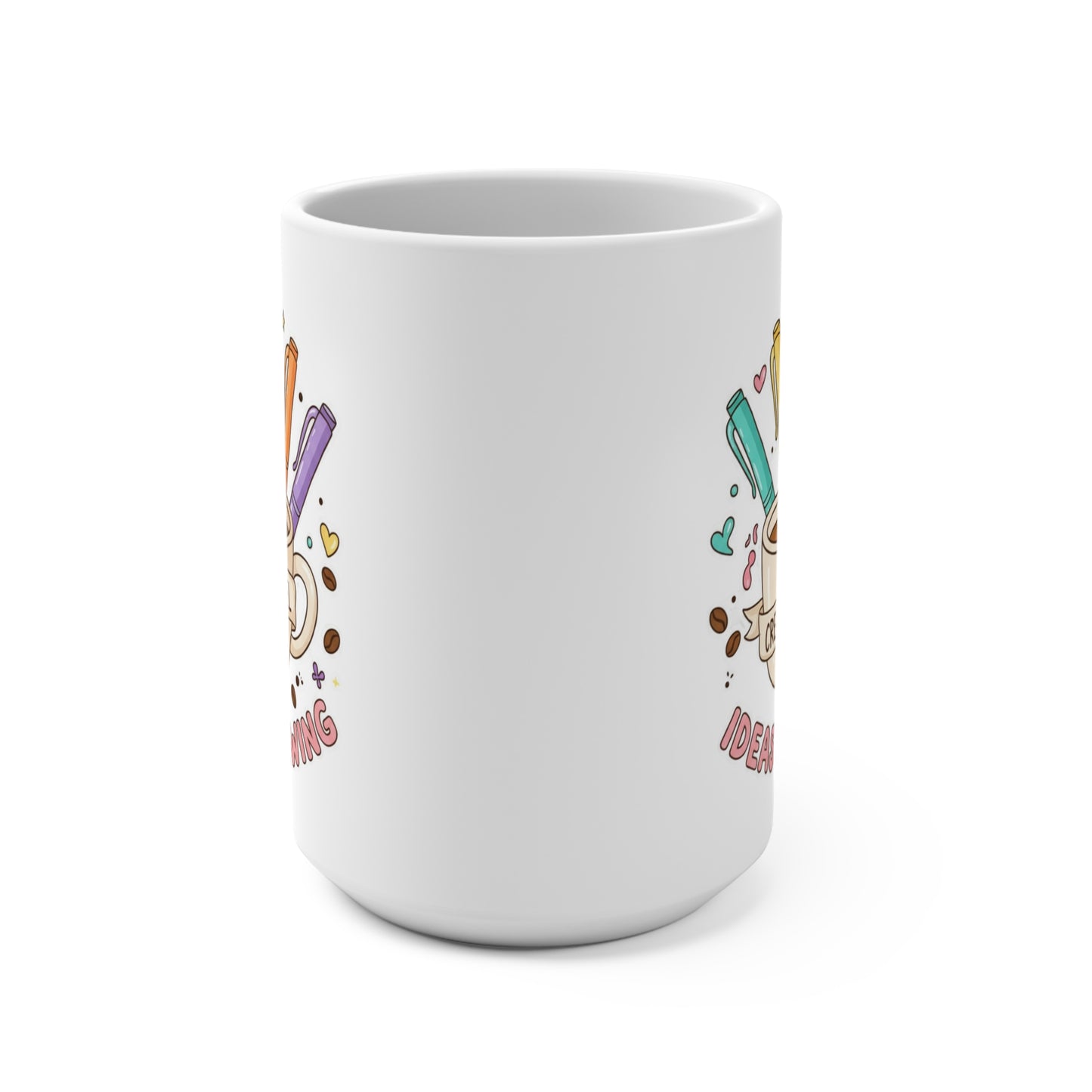 15oz Mug — 'Creative Fuel, Ideas Brewing' Coffee Cup for Artists & Designers