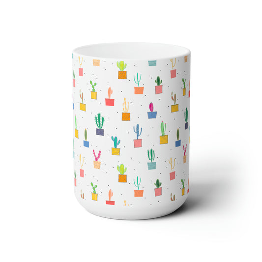 Rainbow Succulents Ceramic Mug 15oz