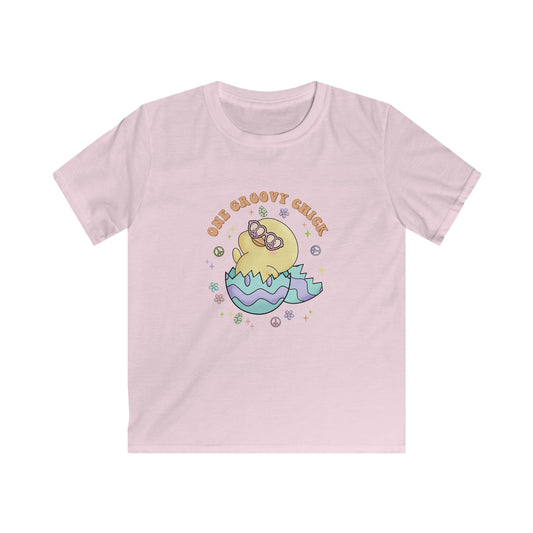 One Groovy Chick Kids Softstyle Tee