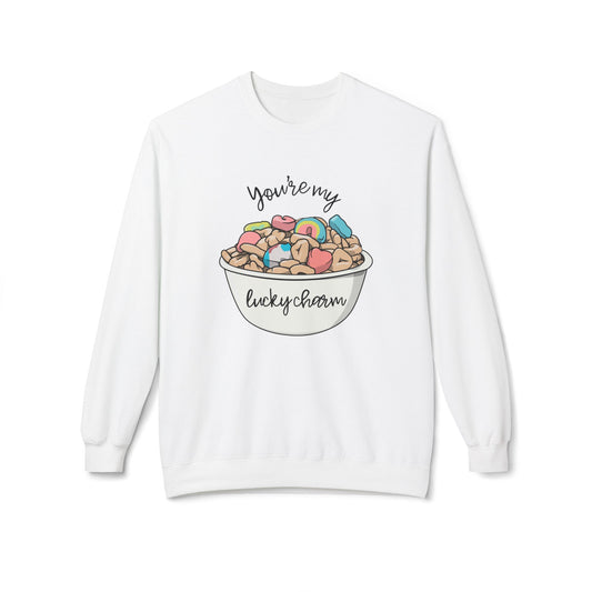 Cursive You're My Lucky Charm Unisex Midweight Softstyle Fleece Crewneck Sweatshirt