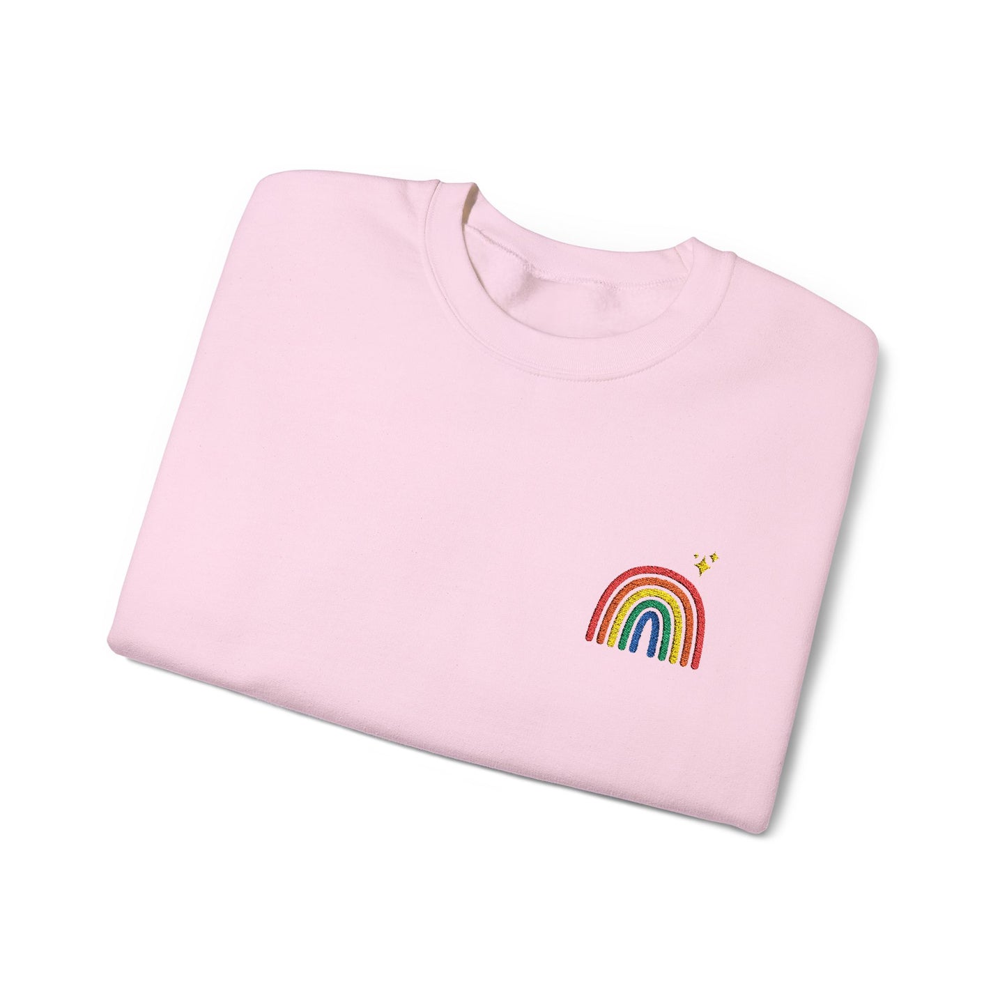 Embroidered Rainbow Unisex Heavy Blend™ Crewneck Sweatshirt