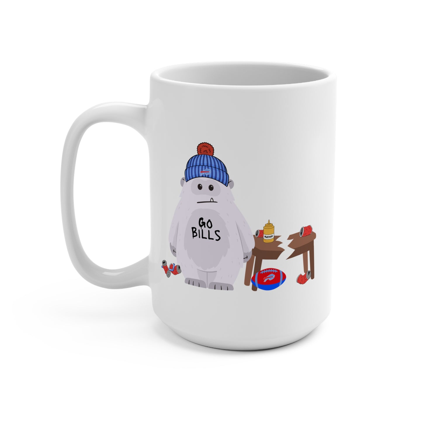 Buffalo Yeti 15oz Coffee Mug — 'Go Buffalo' Football Fan Gift