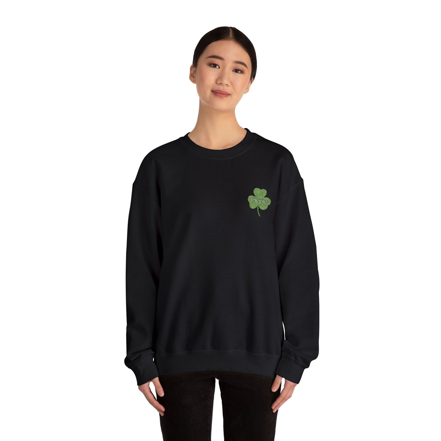 Embroidered Pinch Me Shamrock Unisex Heavy Blend™ Crewneck Sweatshirt