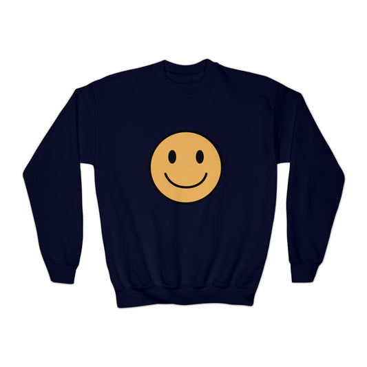 Classic Smiley Face Youth Crewneck Sweatshirt