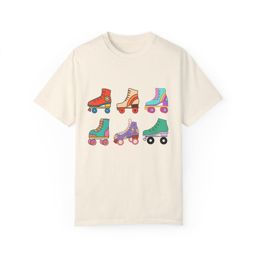 Roller Skates Unisex Garment-Dyed T-shirt