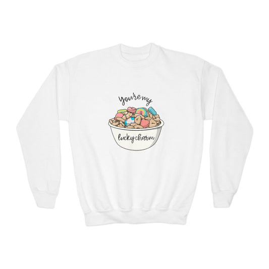 Cursive You're My Lucky Charm Youth Crewneck Sweatshirt