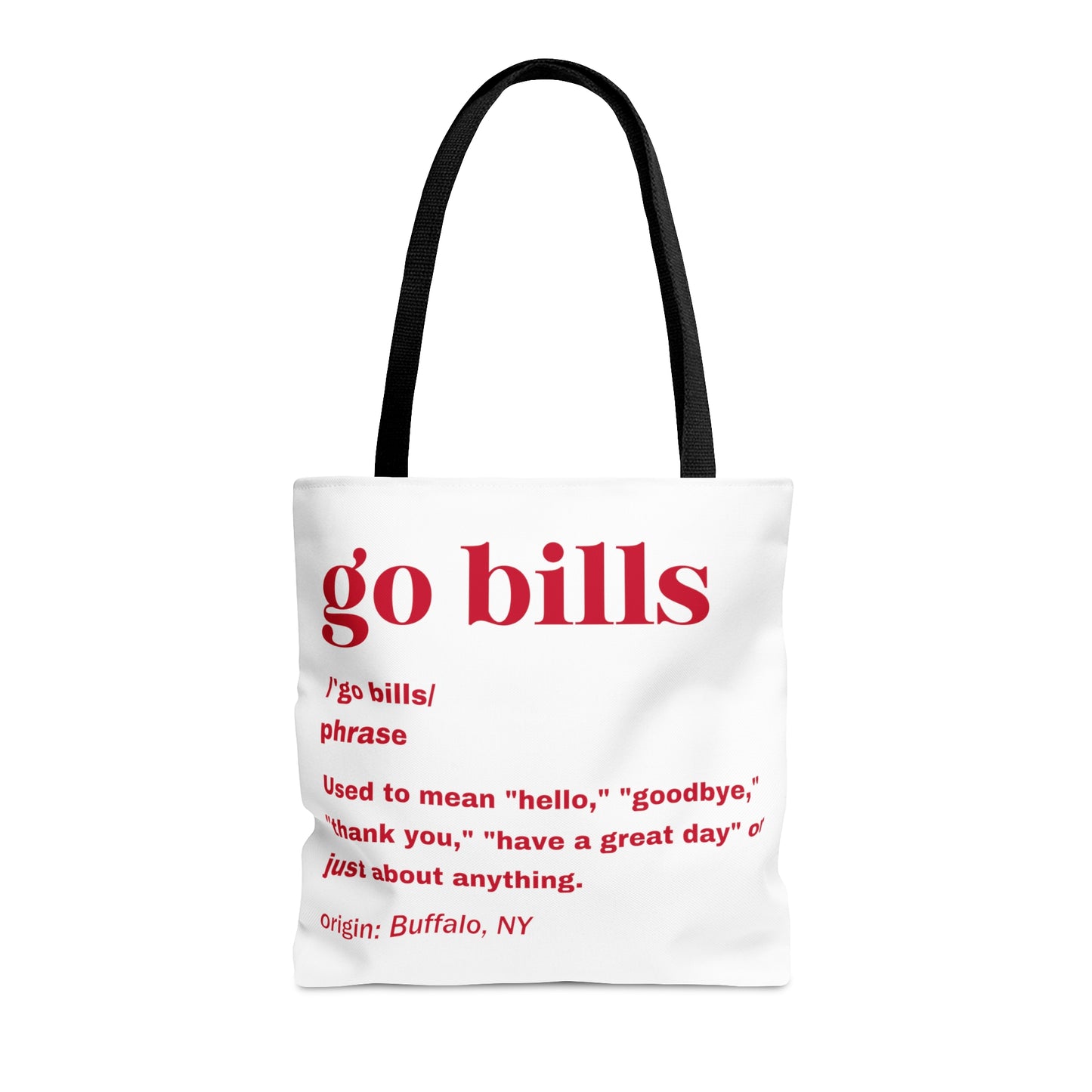 Go Bills Definition Red Tote Bag (AOP)