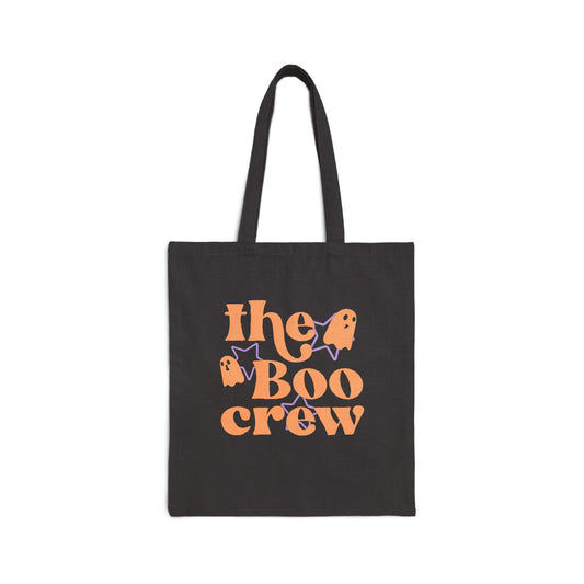 Trick or Treat Bag Boo Crew Cotton Canvas Tote Bag