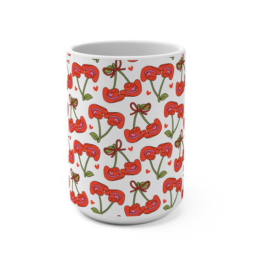 Cowboy Hat Cherries Mug 15oz