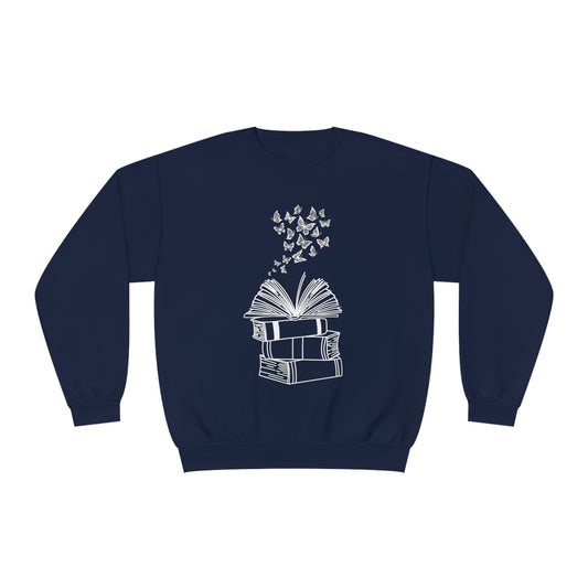 Book Butterflies Unisex NuBlend® Crewneck Sweatshirt